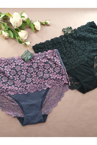 Хлопковые слипы с кружевом Coer Joe 9397